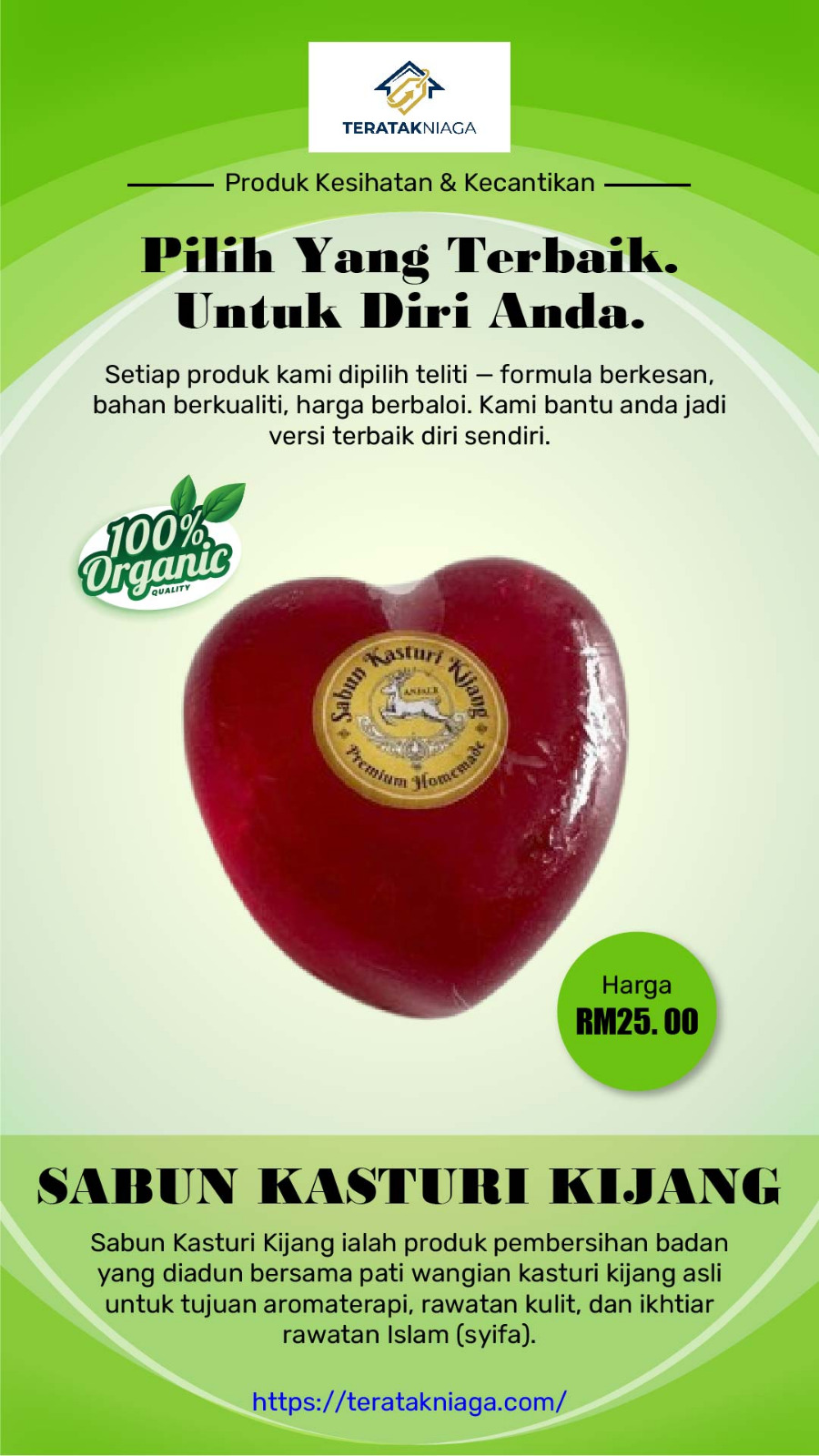 Sabun Kasturi Kijang Premium Homemade